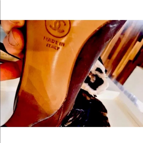VINTAGE CHANEL BROWN SPECTATOR PUMPS SZ 6.5 - Picture 3 of 7